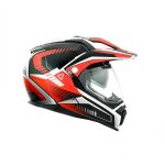 Casque cross sp�cial pour quad avec visi�re torx taille xs dundee v red 53 - 54cm neuf