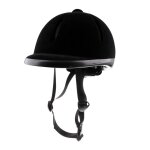 Casque d'quitation rglable en plastique abs pour enfants, confortable, texture velours, 48 - 54cm