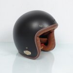 Casque jet noir mat torx pour homme / femme taille xs wyatt earp broken black
