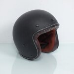 Casque jet torx sunday black mat taille xl 61 - 62cm pour moto custom vintage