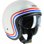 Casque jet ubike challenge - blanc / rouge / bleu - s