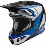 Casque moto cross fly racing formula prime - bleu / blanc / bleu carbone - xl
