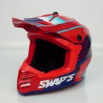 Casque de moto cross rouge pour enfant taille s 47 - 48cm swaps s886 rock'it red