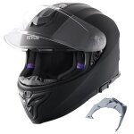 Casque de moto intgral - vevor - casque smart street abs et haute densit - avec emplacement bluetooth ...