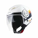 Casque moto jet pull - in open face - gary rainbow - l