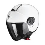 Casque moto jet scorpion exo - city ii solid ece 22 - 06 - blanc - s