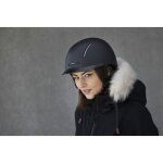 Casque d'quitation choplin  plume  - couleur : bleu mat, taille : s / 53 - 55