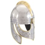 Casque de r�plique antique beowulf pour gn argent� acier