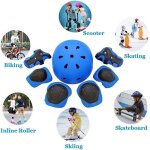 Casque de skateboard pour enfants, ensemble de protections pour enfants avec genouill�res, coudi�res ...