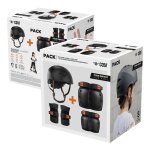 Casque vlo casr pack avec kit de protection pour enfants classic helmet noir