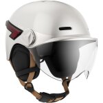 Casque vlo et trottinette avec led casr glow crme taille m