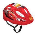 Casque velo enfant disney v2 cars rouge avec molette reglage taille 52 - 56 (vendu sur carte)