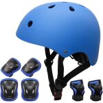 Casque vélo enfant set de protection, casque réglable coudières genouillère protège - poignets pour enfants ... Casque vélo enfant set de protection, casque réglable coudières genouillère protège - poignets pour enfants ...