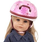 Casque de v�lo - casque d'�quitation avec fleurs pour poup�es - convient aux poup�es debout 45 - 50 cm ...