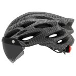 Casque de v�lo pour hommes et femmes, casque de v�lo de route et de montagne avec visi�re et lampe
