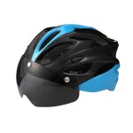 Casque de vélo respirant, lentilles coupe vent intégrées, moulé, casquette de vélo de montagne, cyclisme ... Casque de vélo respirant, lentilles coupe vent intégrées, moulé, casquette de vélo de montagne, cyclisme ...