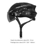 Casque de vlo avec lunettes magntiques dtachables, rglable, vtt, pour vlo de route, pour hommes ...