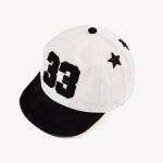Casquette de baseball brode avec visire pour bbs, garon, fille, chapeau, coton, numro, mignon, ...