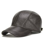 Casquette de baseball en cuir de vache pour homme, couvre - oreilles, décontractée, pour l'automne et ... Casquette de baseball en cuir de vache pour homme, couvre - oreilles, décontractée, pour l'automne et ...