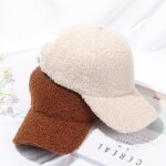 Casquette de baseball epaisse en laine pour femmes et filles, chapeau a rabat, ajustable, hip - hop, ...