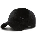 Casquette de baseball pour hommes, protection d'oreille, en fausse laine, chaude, epaisse, a rabat, coupe ...