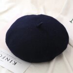 Casquettes de bret en laine pour femmes, chapeau chaud d'hiver, dame, filles, mode, style franais elgant, ...