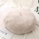 Casquettes de bret en laine pour femmes, chapeau chaud d'hiver, dame, filles, mode, style franais elgant, ...