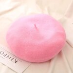 Casquettes de bret en laine pour femmes, chapeau chaud d'hiver, dame, filles, mode, style franais elgant, ...