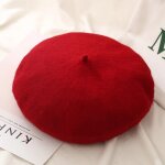 Casquettes de bret en laine pour femmes, chapeau chaud d'hiver, dame, filles, mode, style franais elgant, ...