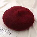 Casquettes de bret en laine pour femmes, chapeau chaud d'hiver, dame, filles, mode, style franais elgant, ...