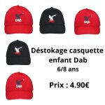 Casquette enfant dab en noir et rouge taille 6 / 8 ans (taille taille unique, couleur noir)