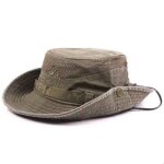 Casquette d't en maille respirante pour hommes, chapeau seau rtro coton, panama, chapeaux de pche ...
