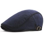 Casquette gatsby a visire plate pour homme, bret de golf, de chauffeur de taxi, de lierre - bleu marine ...