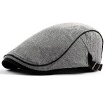 Casquette gatsby a visire plate pour homme, bret de golf, de chauffeur de taxi, de lierre - gris clair ...