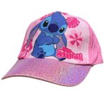 Casquette lilo and stitch disney - r�glable par scratch - 52 et 54 cm (taille 52, couleur rose)