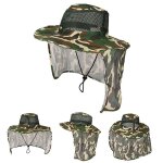 Casquette de pche en plein air a large bord pour homme, maille respirante, chapeaux de plage, chapeau ...