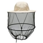 Casquette de pche en maille pour hommes et femmes, chapeau de gardien d'abeille avec moustiquaire, anti ...