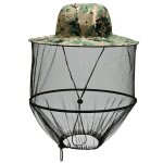 Casquette de pche en maille pour hommes et femmes, chapeau de gardien d'abeille avec moustiquaire, anti ...