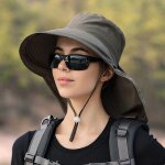 Casquette de protection solaire en forme de poisson pour femme, couvre - chef respirant a grand bord, ...