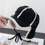Casquette sherpa pruvienne en laine d'agneau a bords incurvs pour hommes et femmes, chapeau de baseball ...