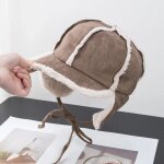 Casquette sherpa pruvienne en laine d'agneau a bords incurvs pour hommes et femmes, chapeau de baseball ...