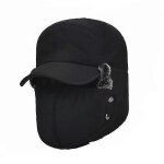 Casquette simple en fausse fourrure avec visire coupe - vent et housse de ski pour homme