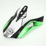 Casquette visi�re pour casque moto cross enfant torx peter vert / noir neuf