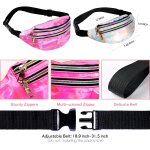 Cauc - 2 pack sac banane femme, banane sacoche, banane holographique femme accessoires des annes 80 ...