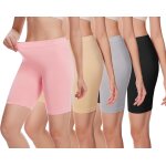 Cauc - 4pcs panty coton cycliste short femme long culottes femmes sous jupe shorts pantalon de s�curit� ...