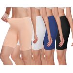 Cauc - 4pcs panty coton cycliste short femme long culottes femmes sous jupe shorts pantalon de s�curit� ...