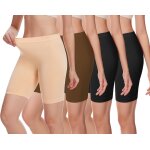Cauc - 4pcs panty coton cycliste short femme long culottes femmes sous jupe shorts pantalon de s�curit� ...