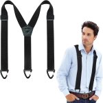 Cauc - bretelles pour homme - largeur : 3, 8 cm - longueur r�glable - extra solides - avec boucle triangulaire ...