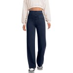 Cauc - yoga pantalons femmes taille haute de survtement bouton droite avec poches elastique pantalon ...