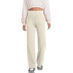 Cauc - yoga pantalons femmes taille haute de surv�tement bouton droite avec poches elastique pantalon ...